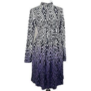 Tart Collection Mock Neck Geometric Print Dress – Size M